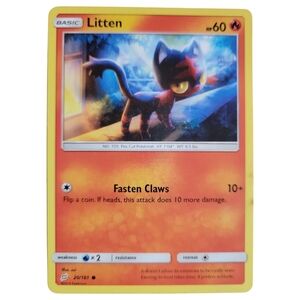 Pokemon Litten - 20/181 - Common - Reverse Holo NM Team Up Fasten Claws